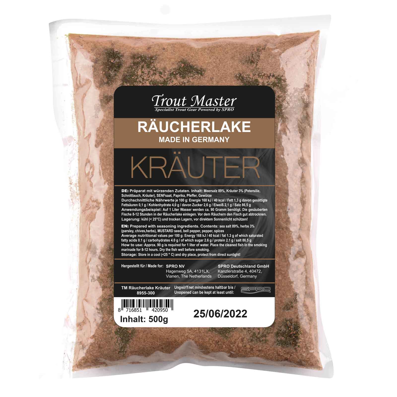 Spro Trout Master Fisch-Räucherlake Kräuter 500g  